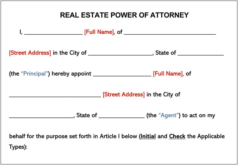 Free Printable Power Of Attorney Form Kentucky Templates