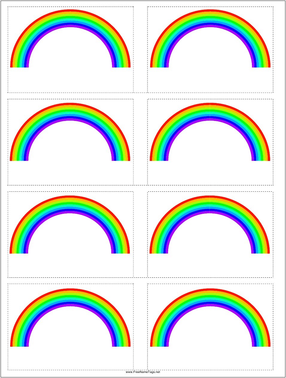 Free Printable Rainbow Name Plate Label Templates