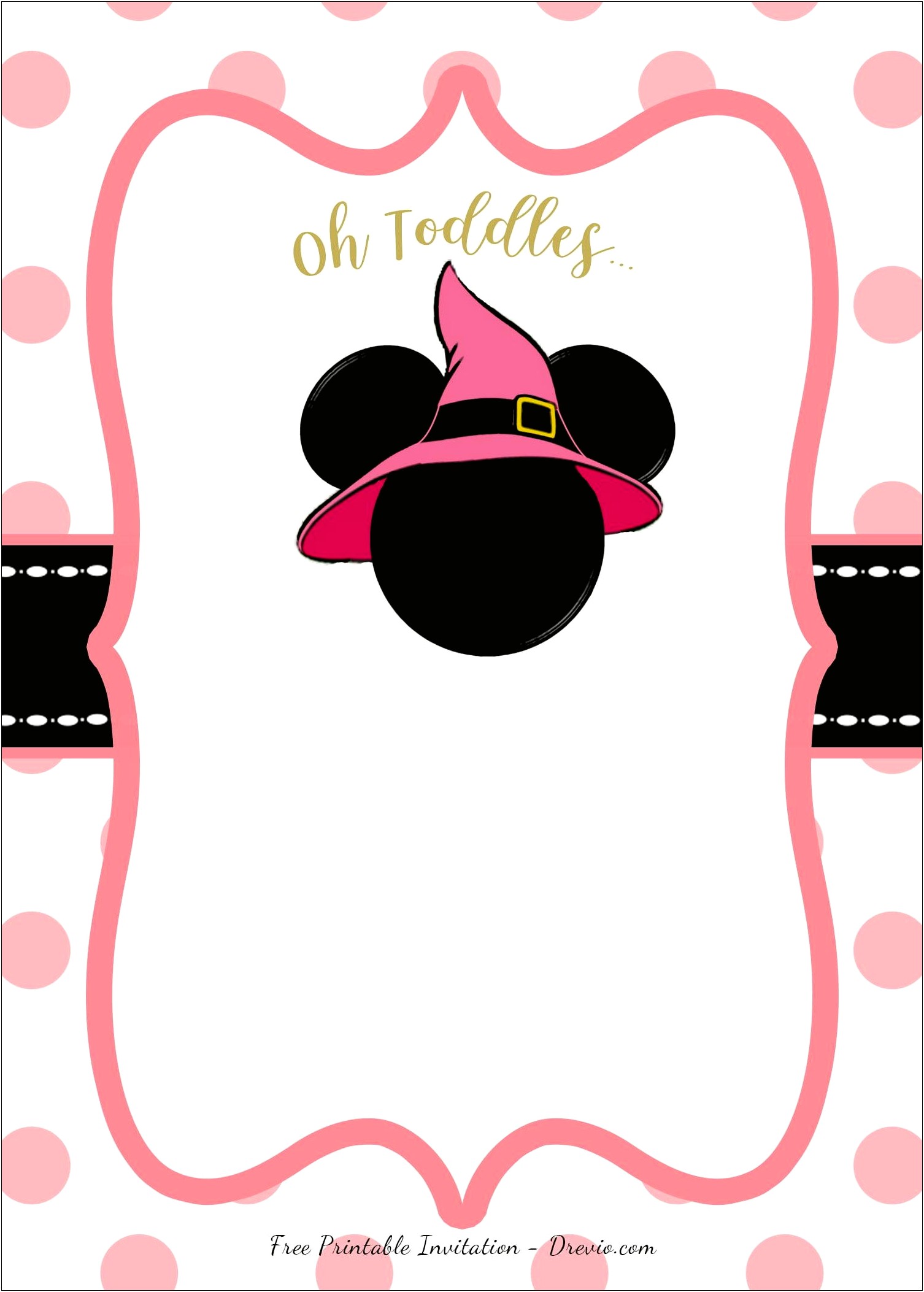Free Printable Red Minnie Mouse Invitations Template