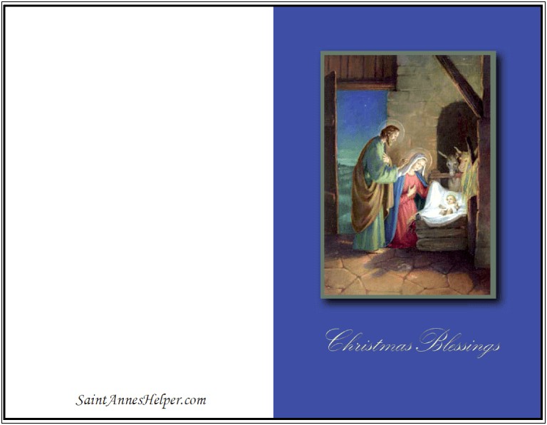 Free Printable Religious Christmas Card Templates