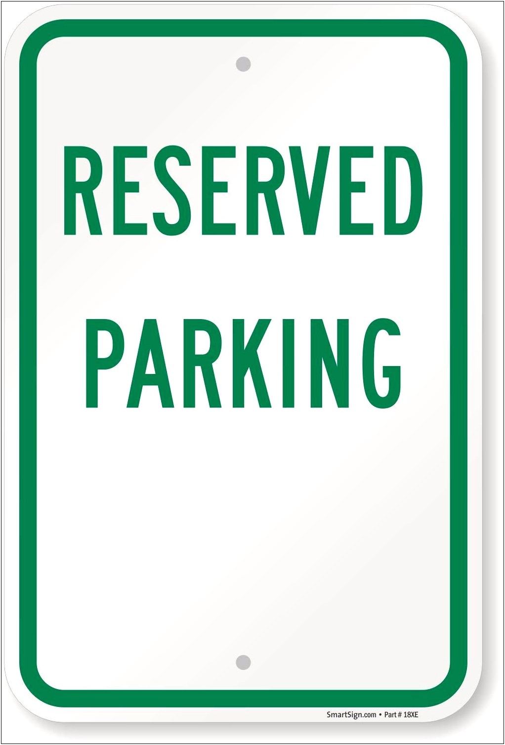 Free Printable Reserved Parking Sign Template
