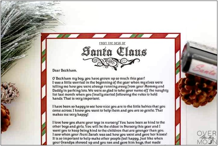 Free Printable Santa Cam Letter Printable Template