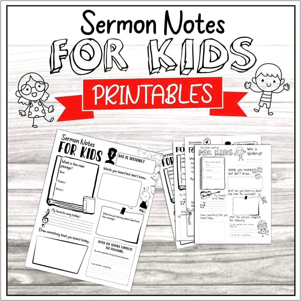 Free Printable Sermon Notes Template For The Preacher
