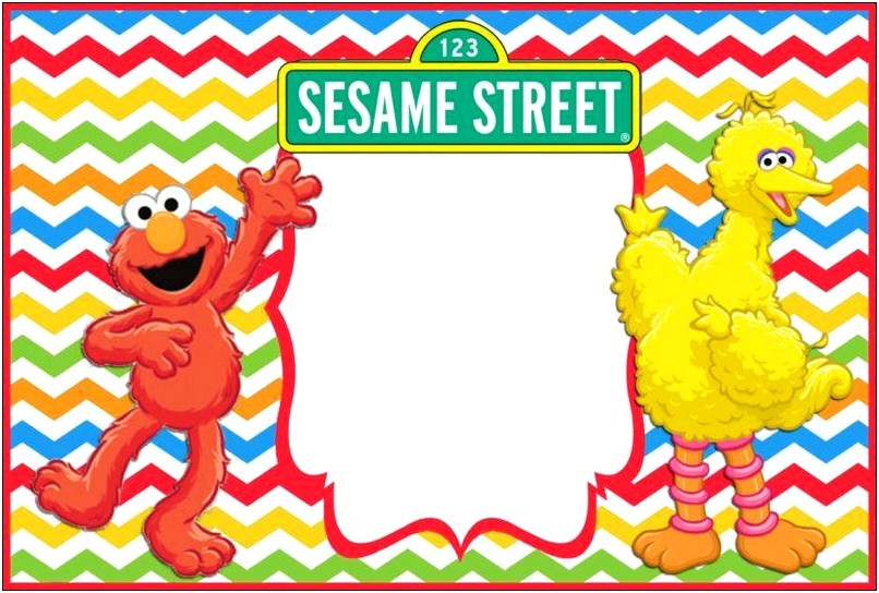 Free Printable Sesame Street Birthday Invitations Template