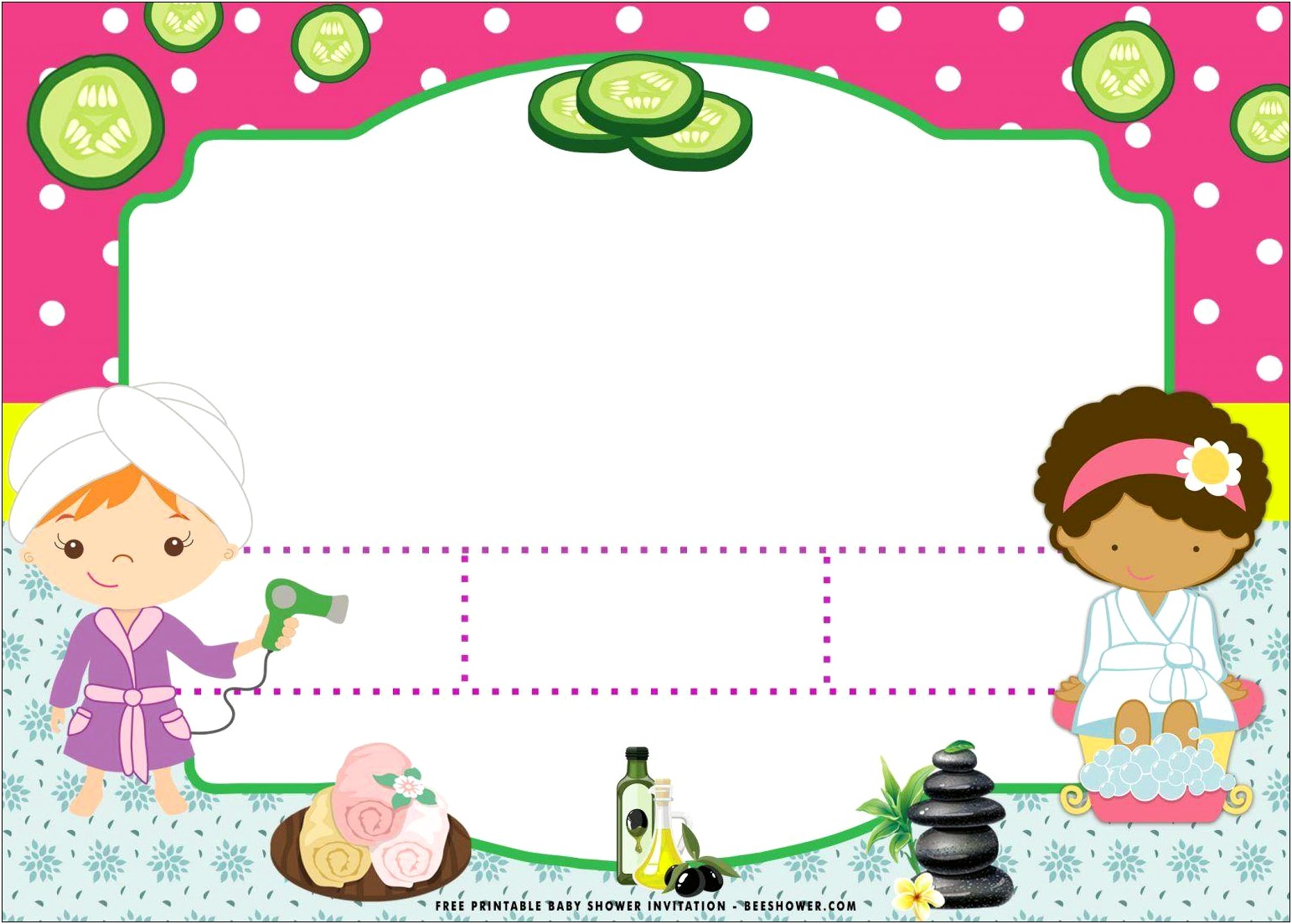Free Printable Spa Party Invitations Templates