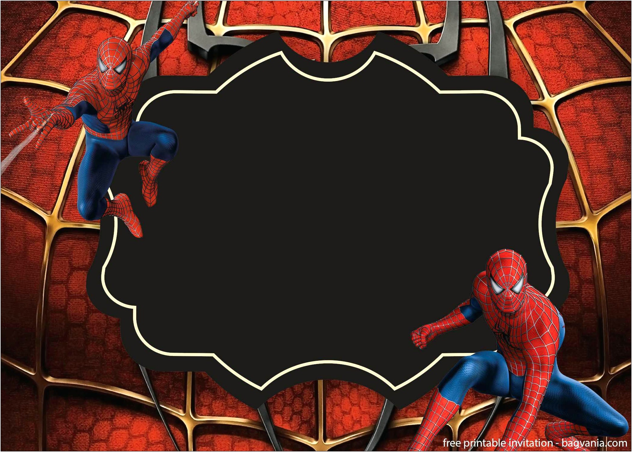 Free Printable Spiderman Birthday Invitation Templates