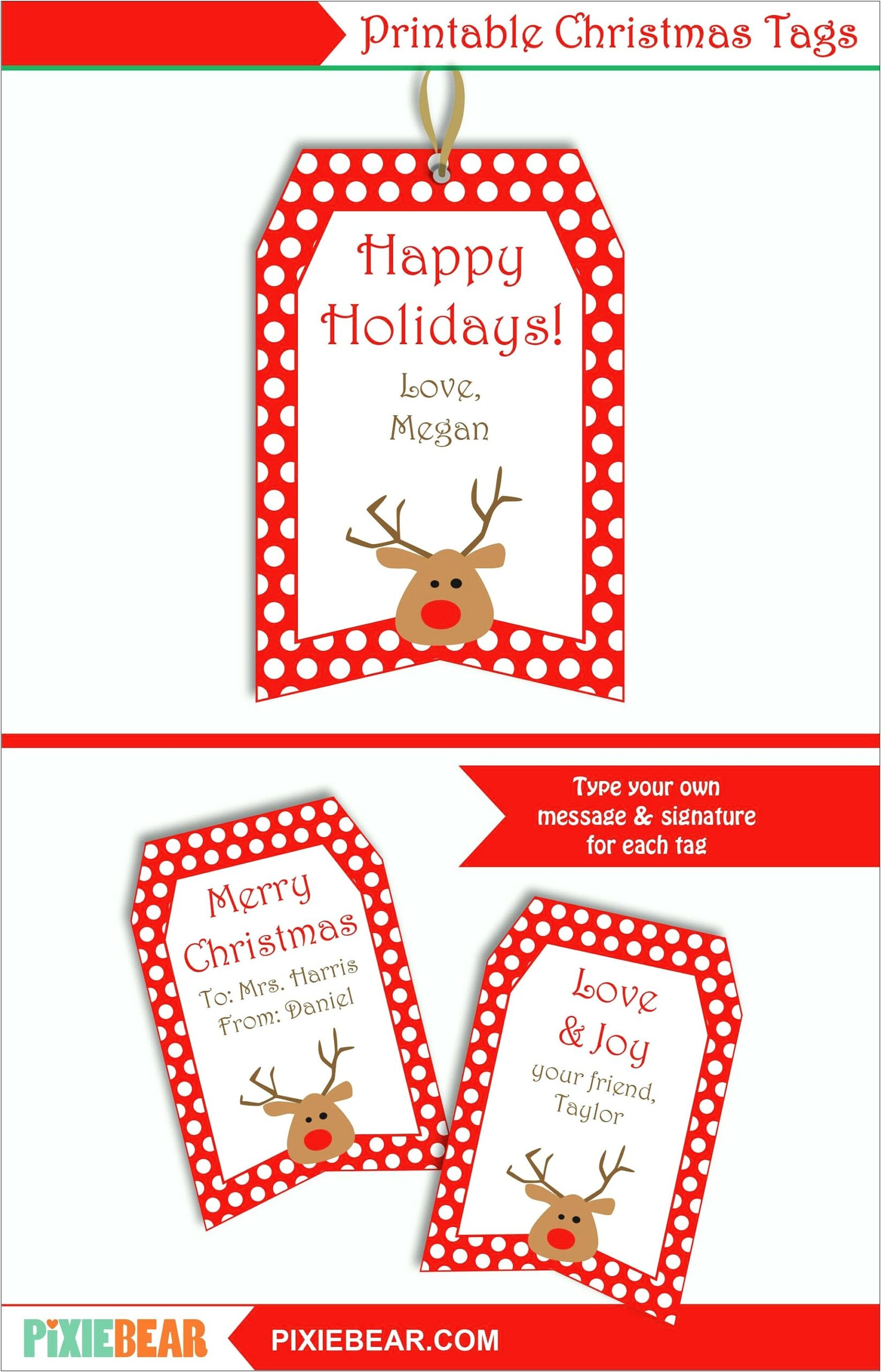 Free Printable Star Christmas Gift Tag Template