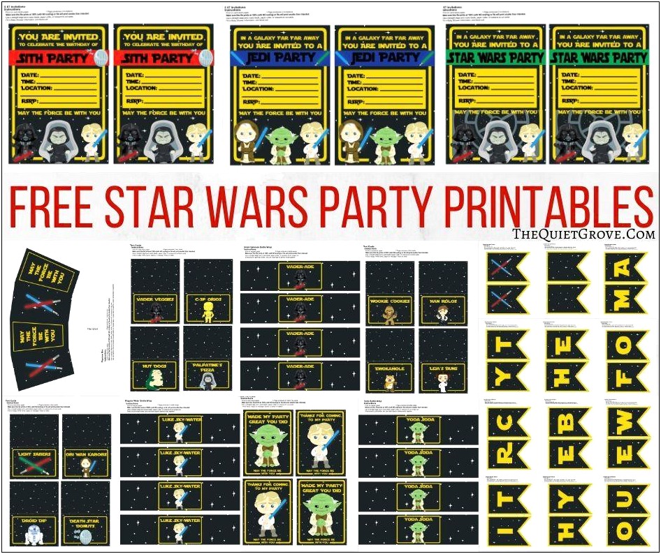 Free Printable Star Wars Label Templates Labels