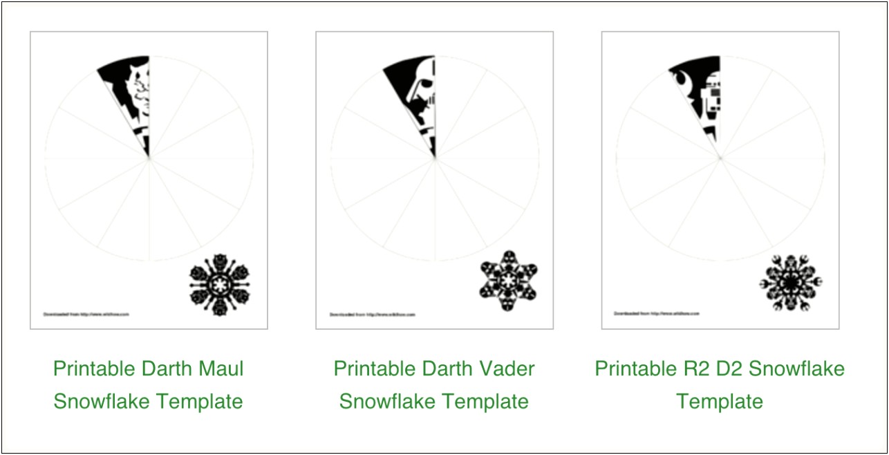 Free Printable Star Wars Snowflake Templates