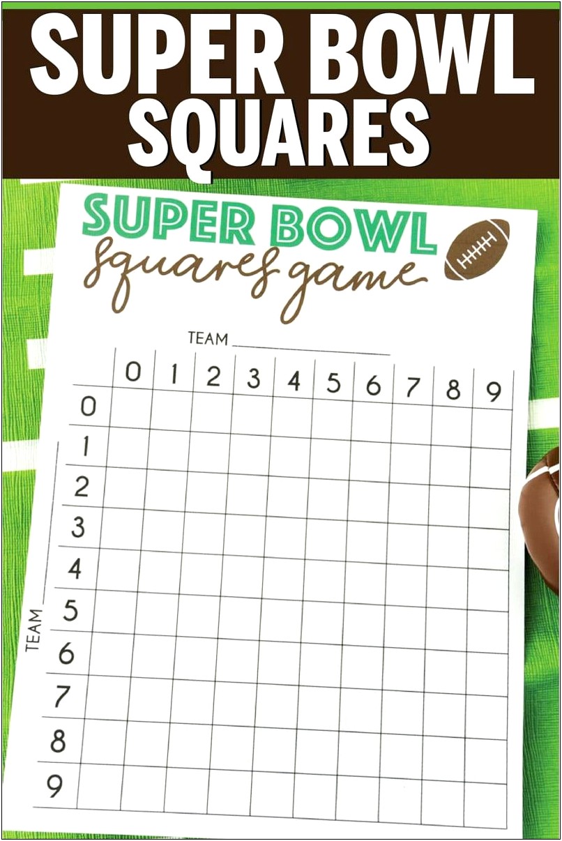 Free Printable Super Bowl 53 Squares Template