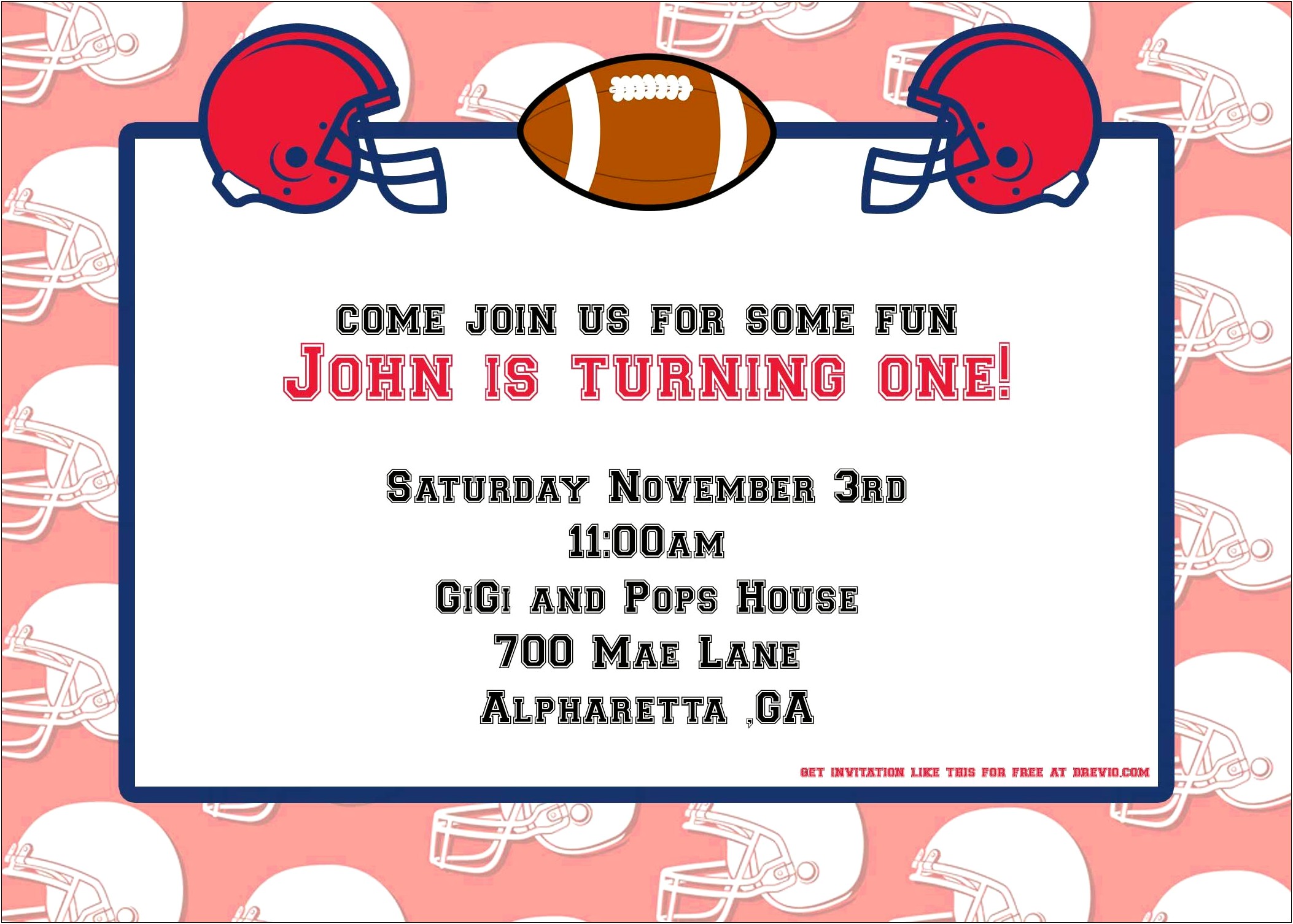 Free Printable Super Bowl Party Invitation Template