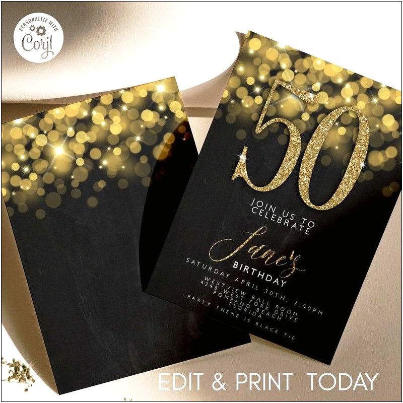 Free Printable Surprise 50th Birthday Invitations Templates
