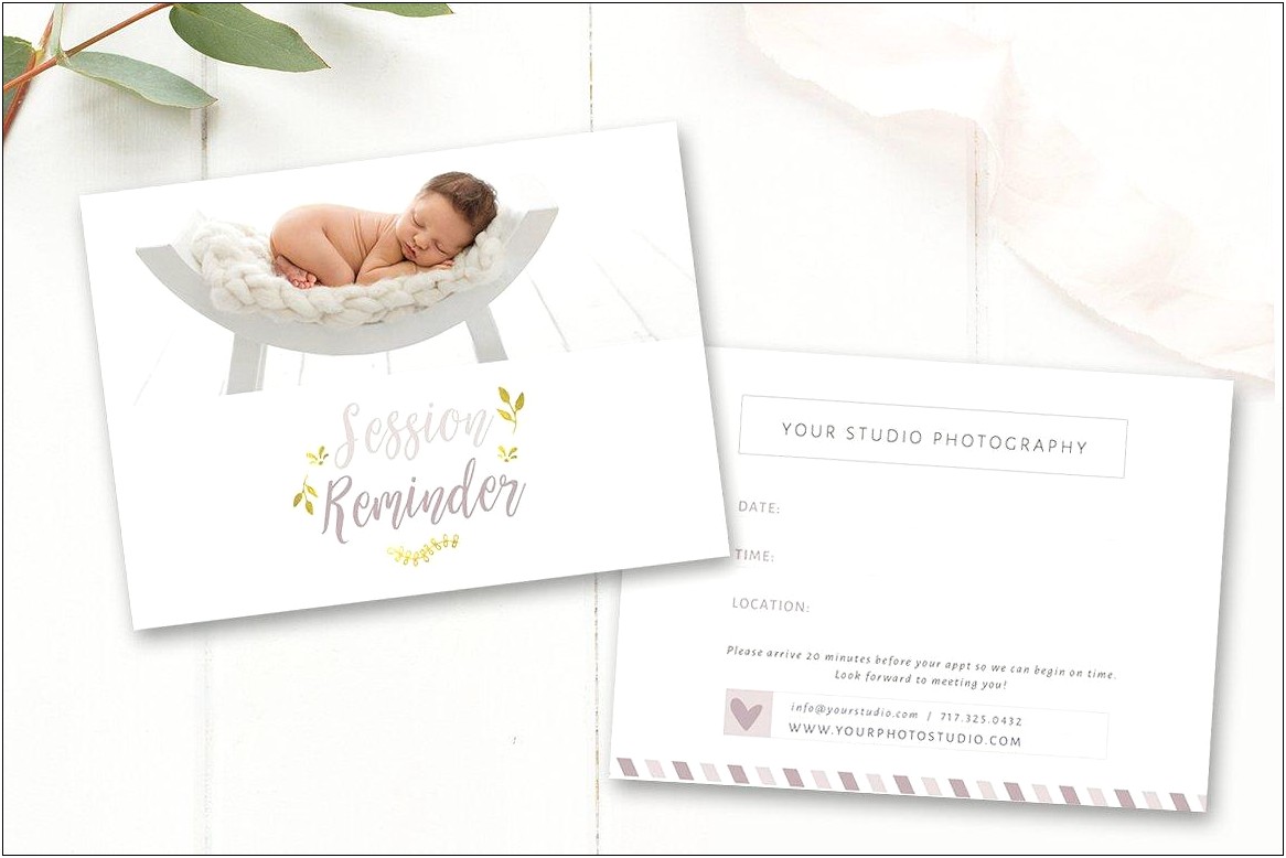 Free Printable Template For Photography Appointment Reminders