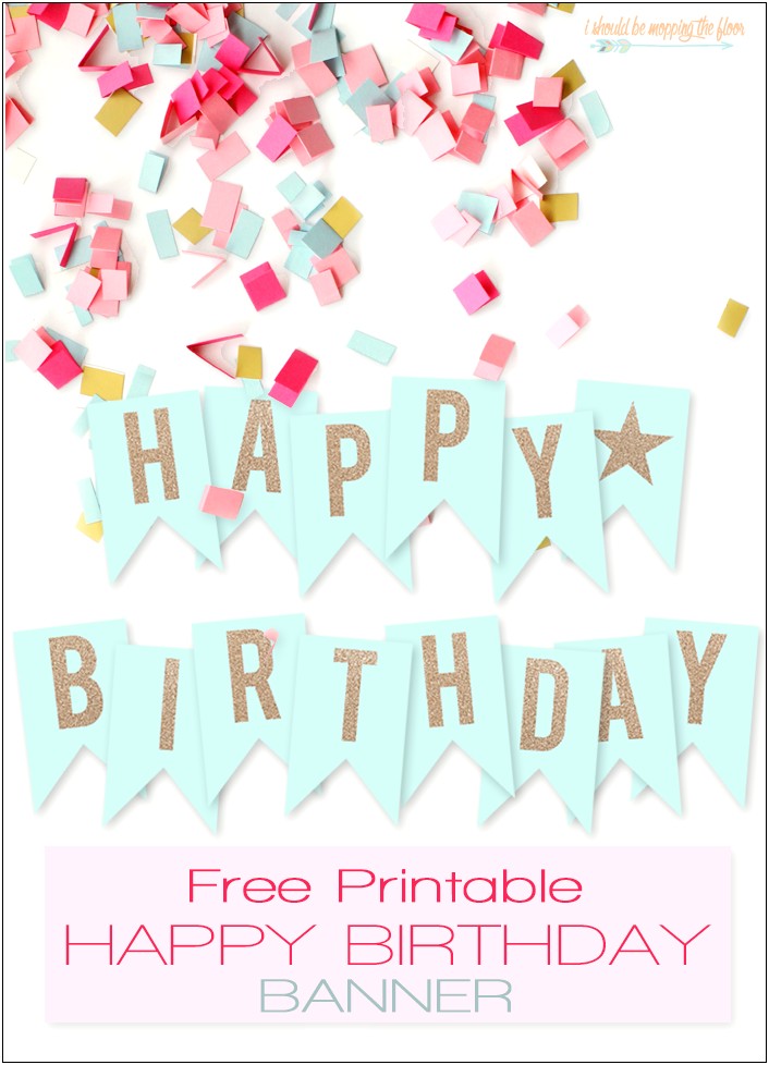 Free Printable Template Happy Birthday Banner