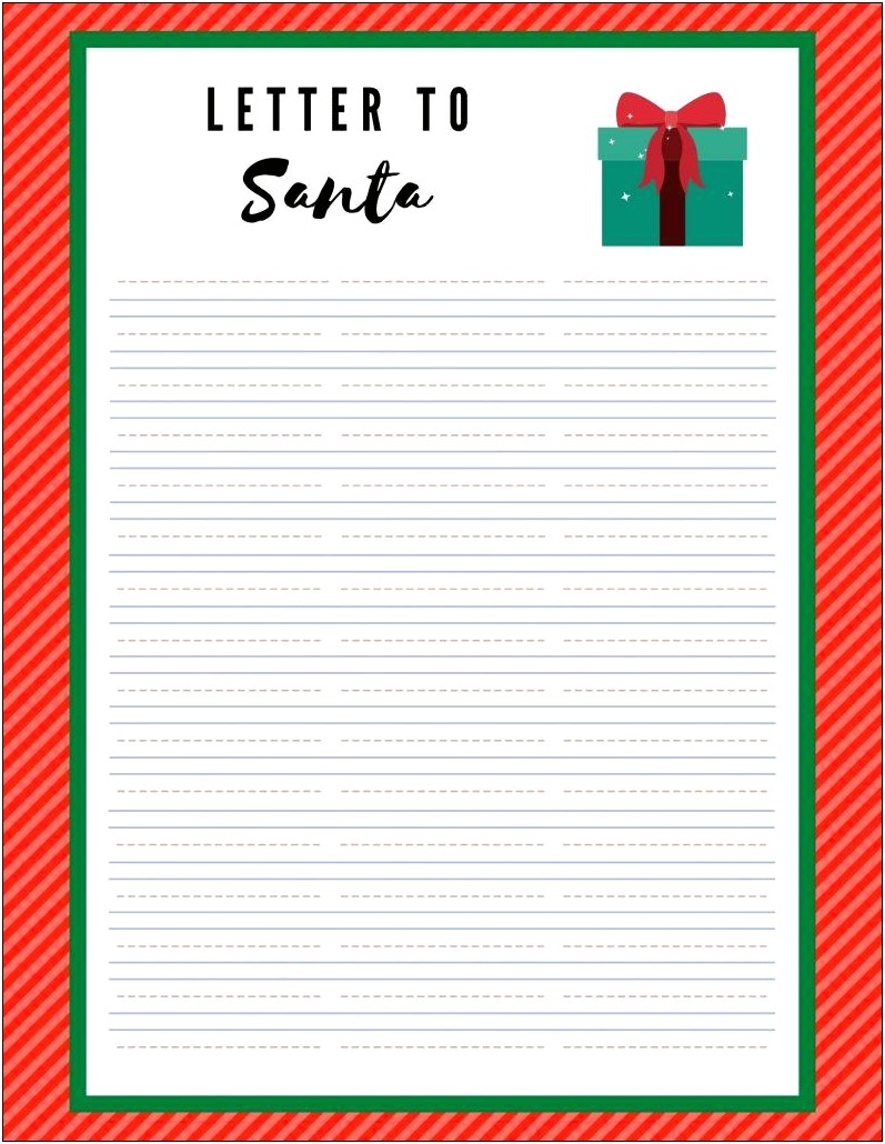 Free Printable Template Letter From Santa