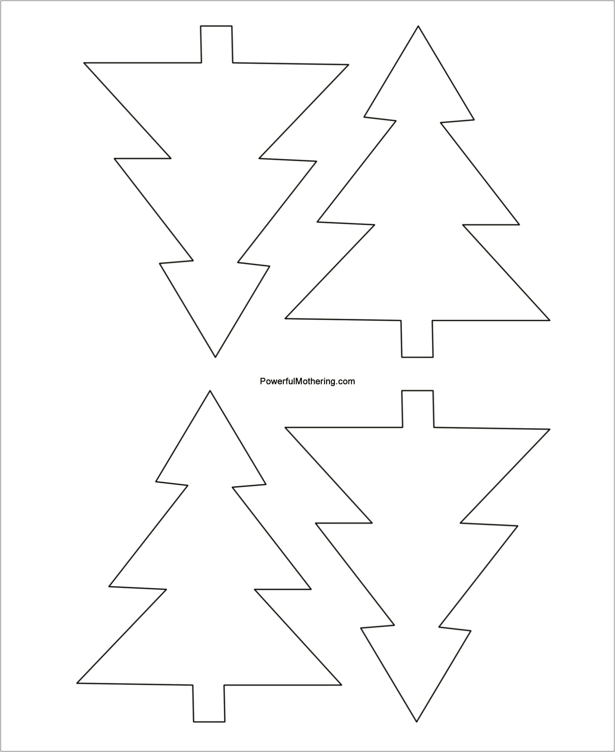 Free Printable Template Of A Christmas Tree