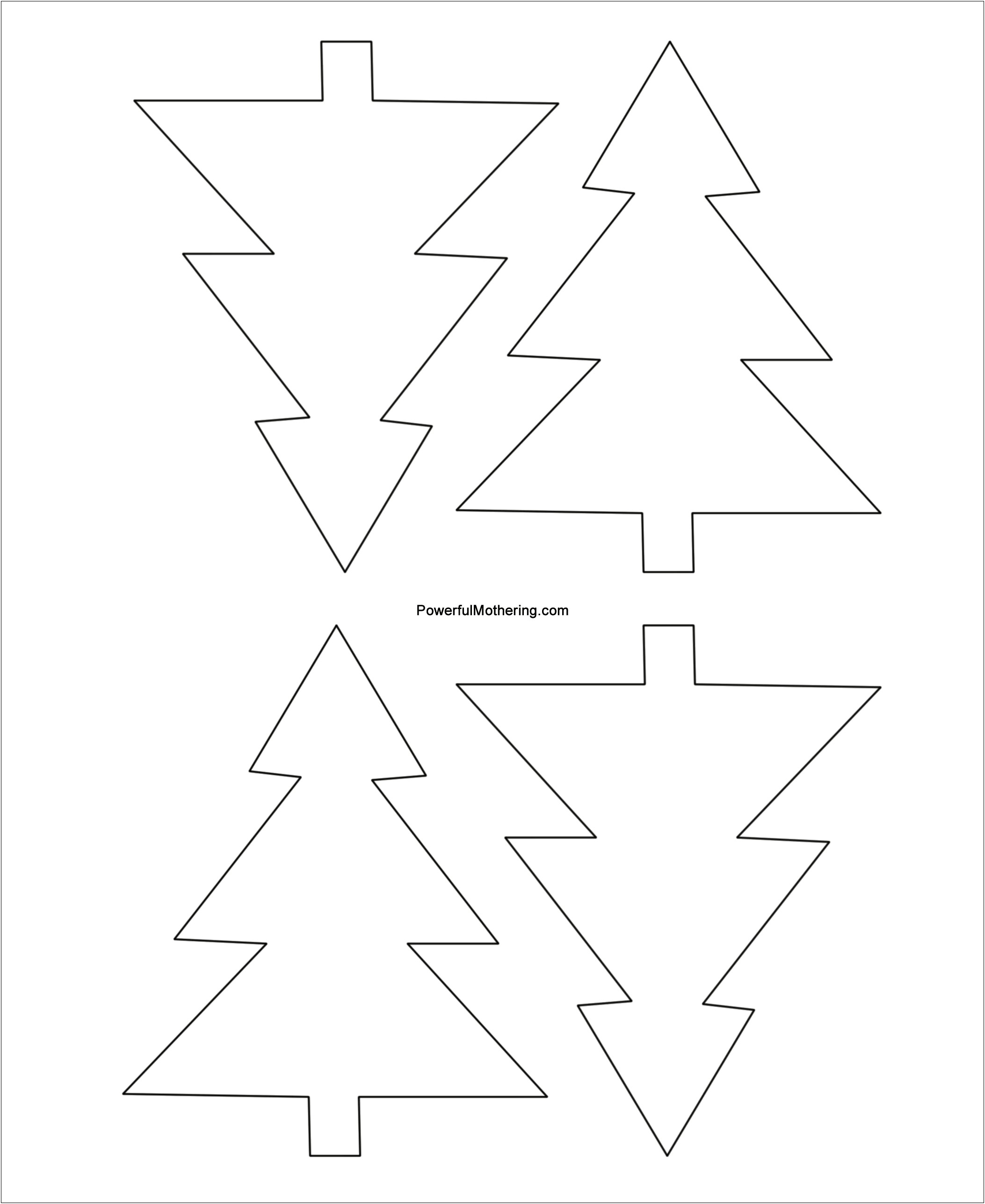 Free Printable Template Of A Christmas Tree