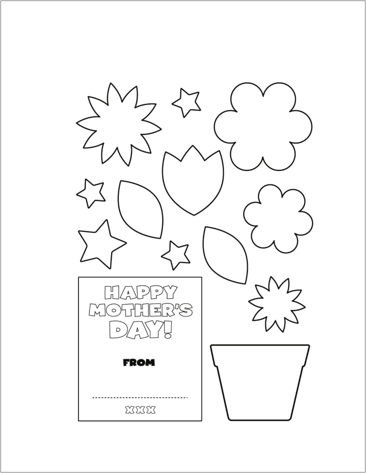 Free Printable Template Of A Flower Pot