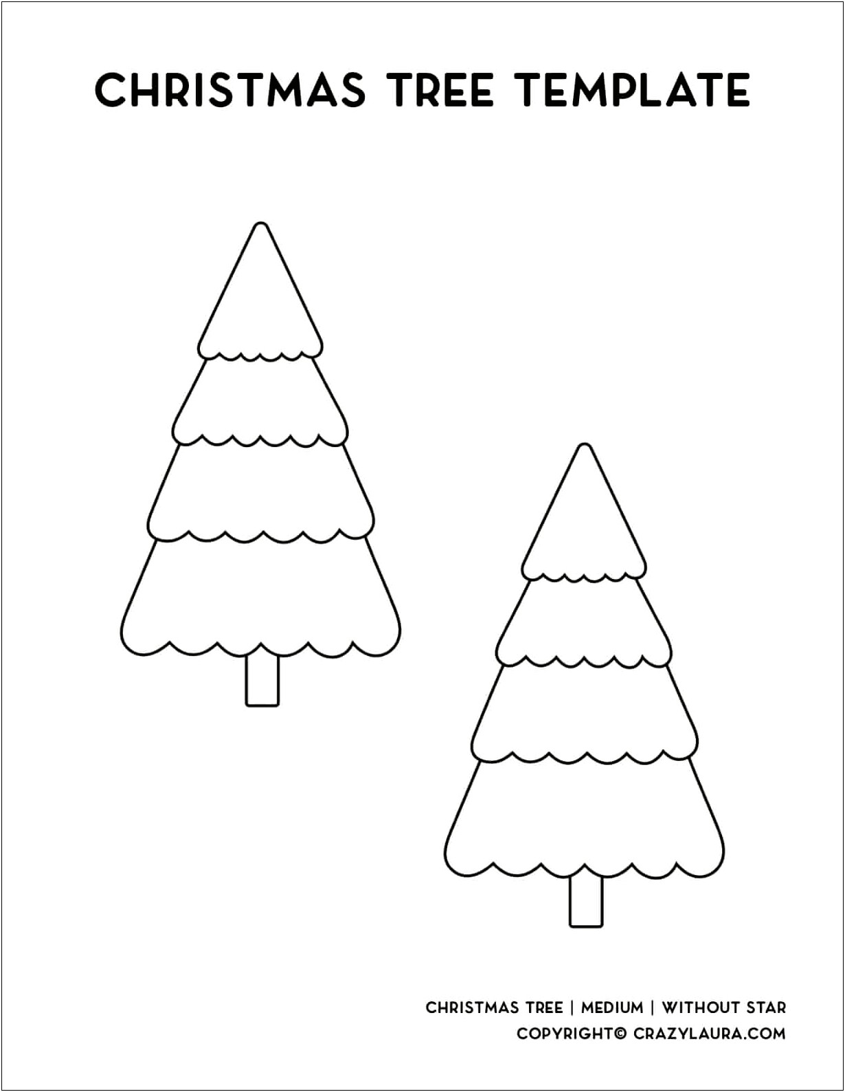 Free Printable Template Of Christmas Tree