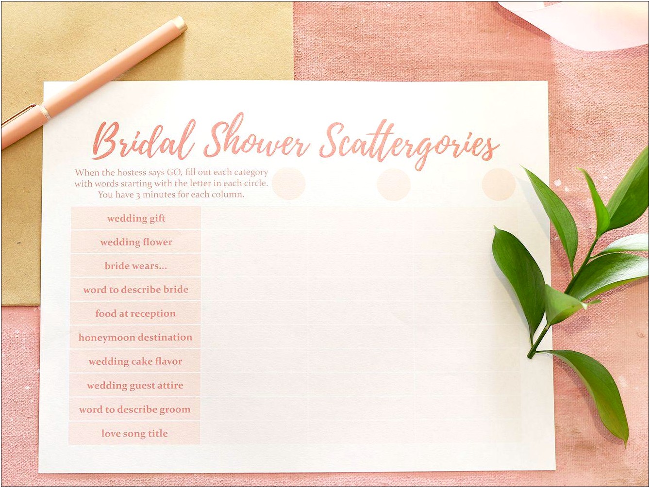 Free Printable Templates For Bridal Shower Games