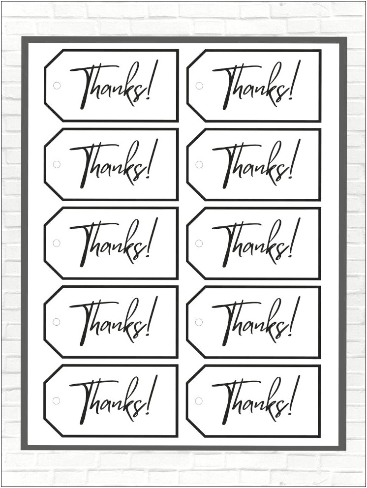 Free Printable Templates For Thank You Tags
