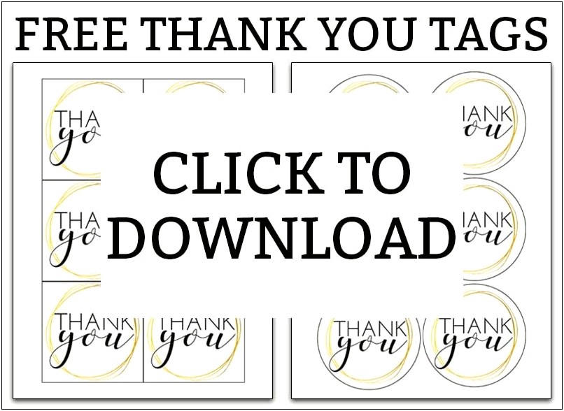 Free Printable Thank You For Coming Tags Template