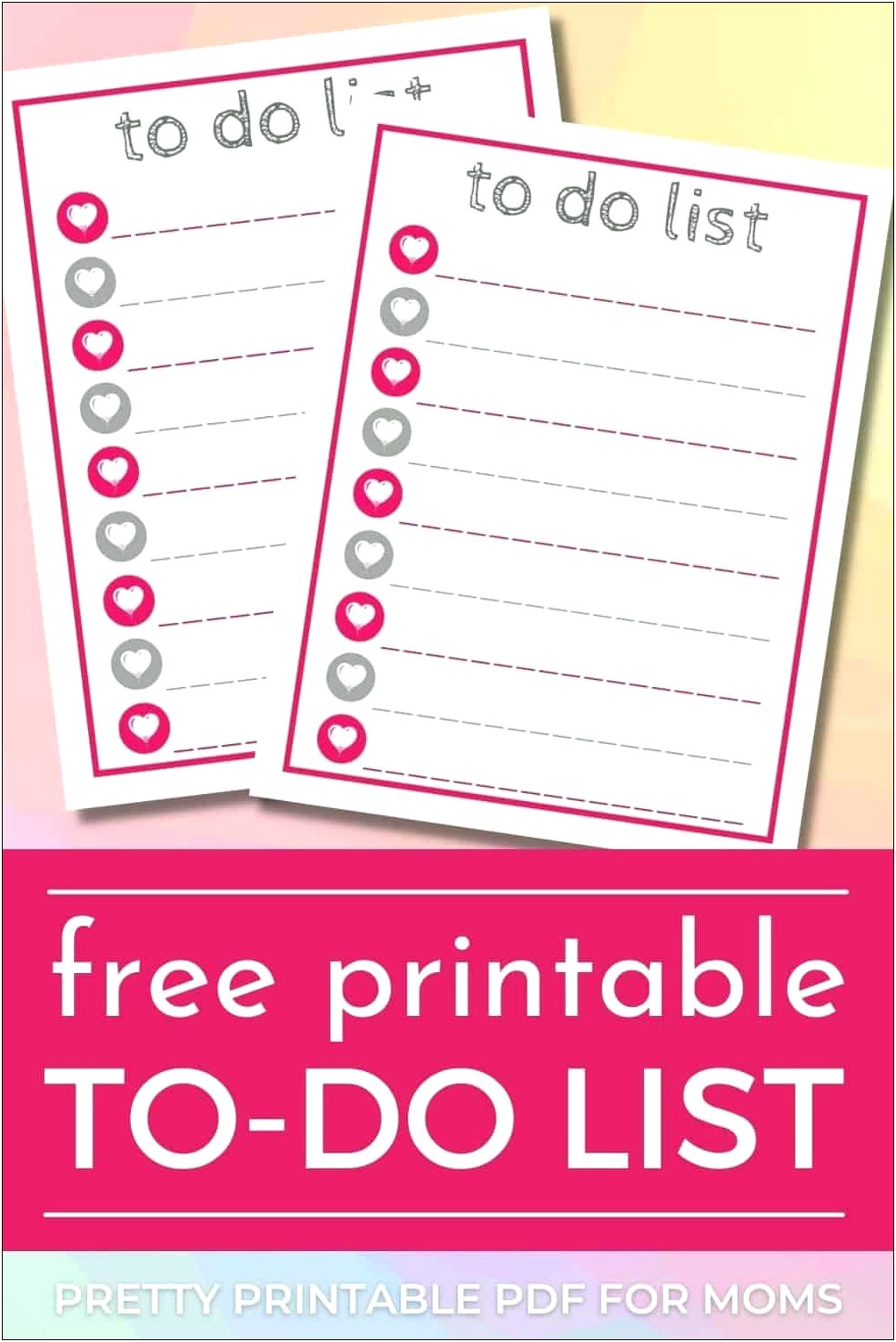 Free Printable To Do List Template Colorful