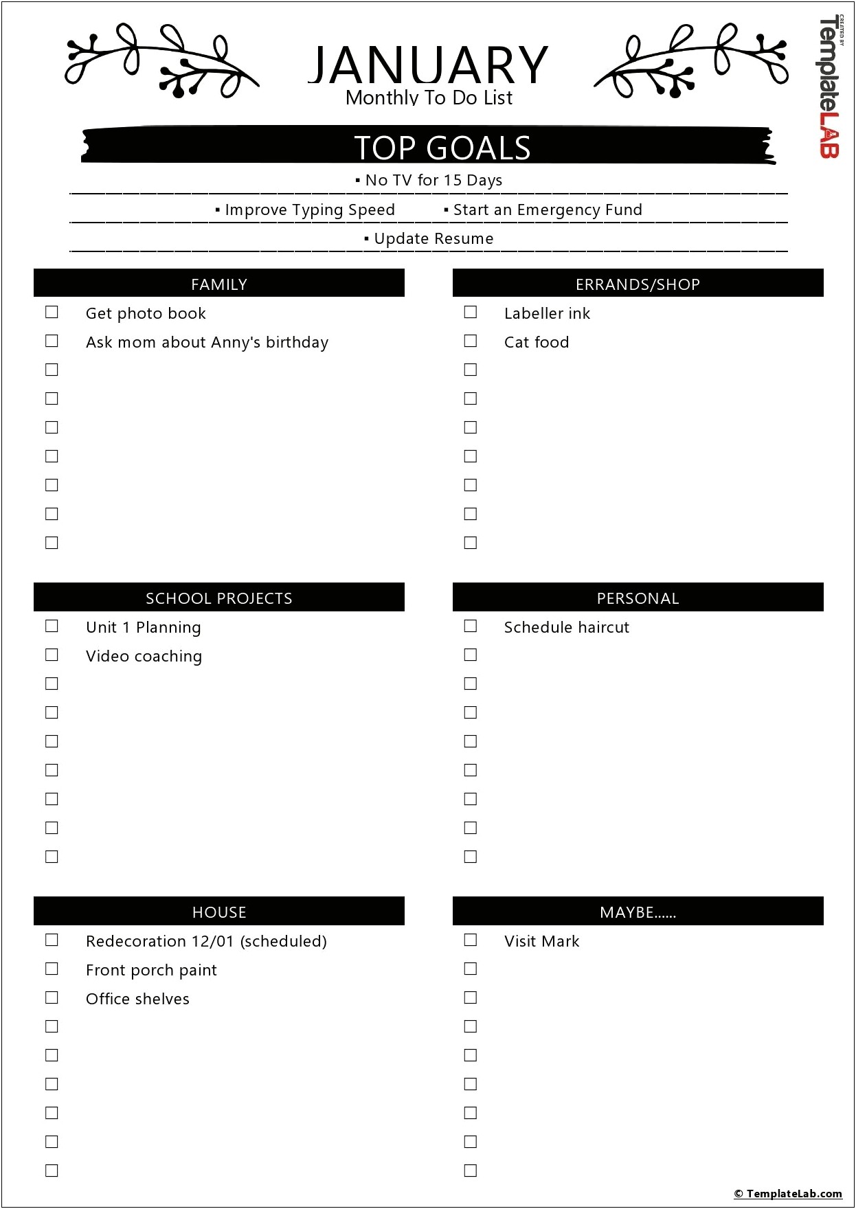 Free Printable To Do List Template For Word