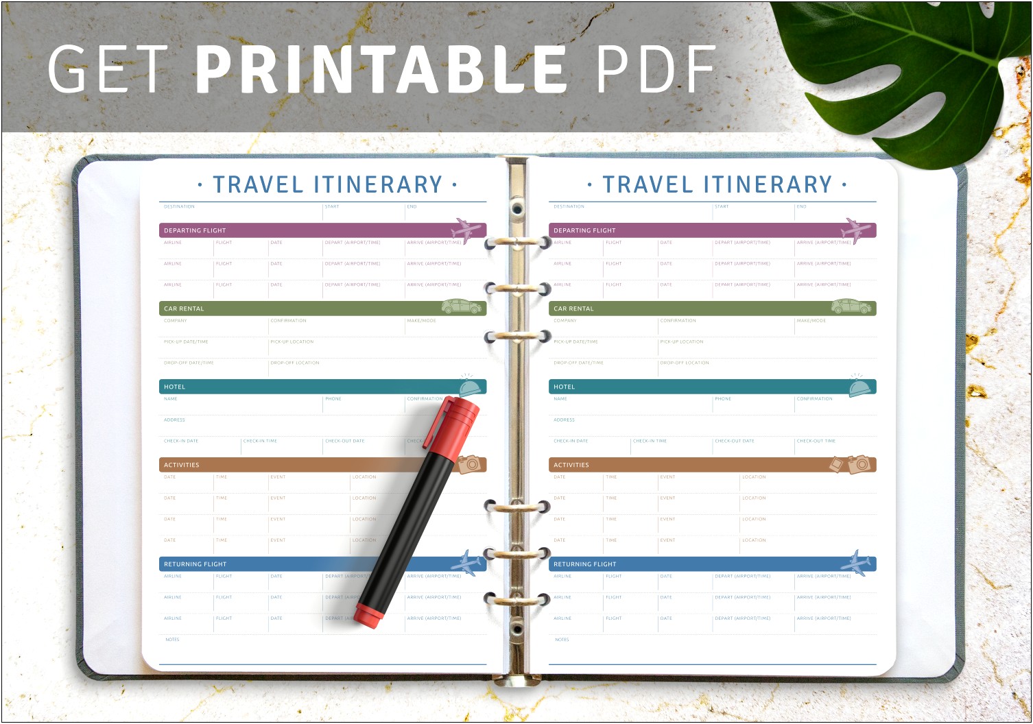 Free Printable Vacation Schedule Templates With Time
