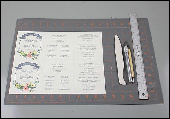 Free Printable Wedding Order Of Service Templates