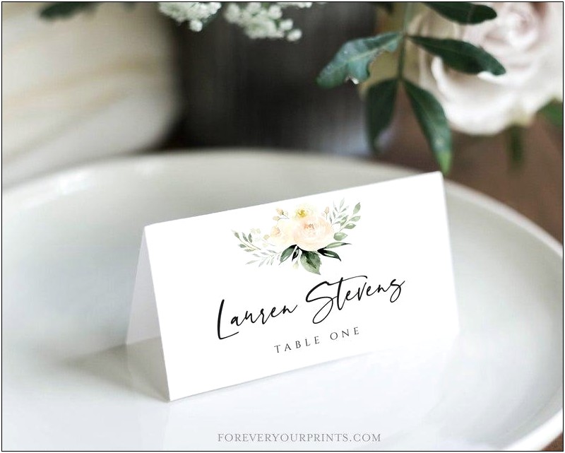 Free Printable Wedding Place Cards Template
