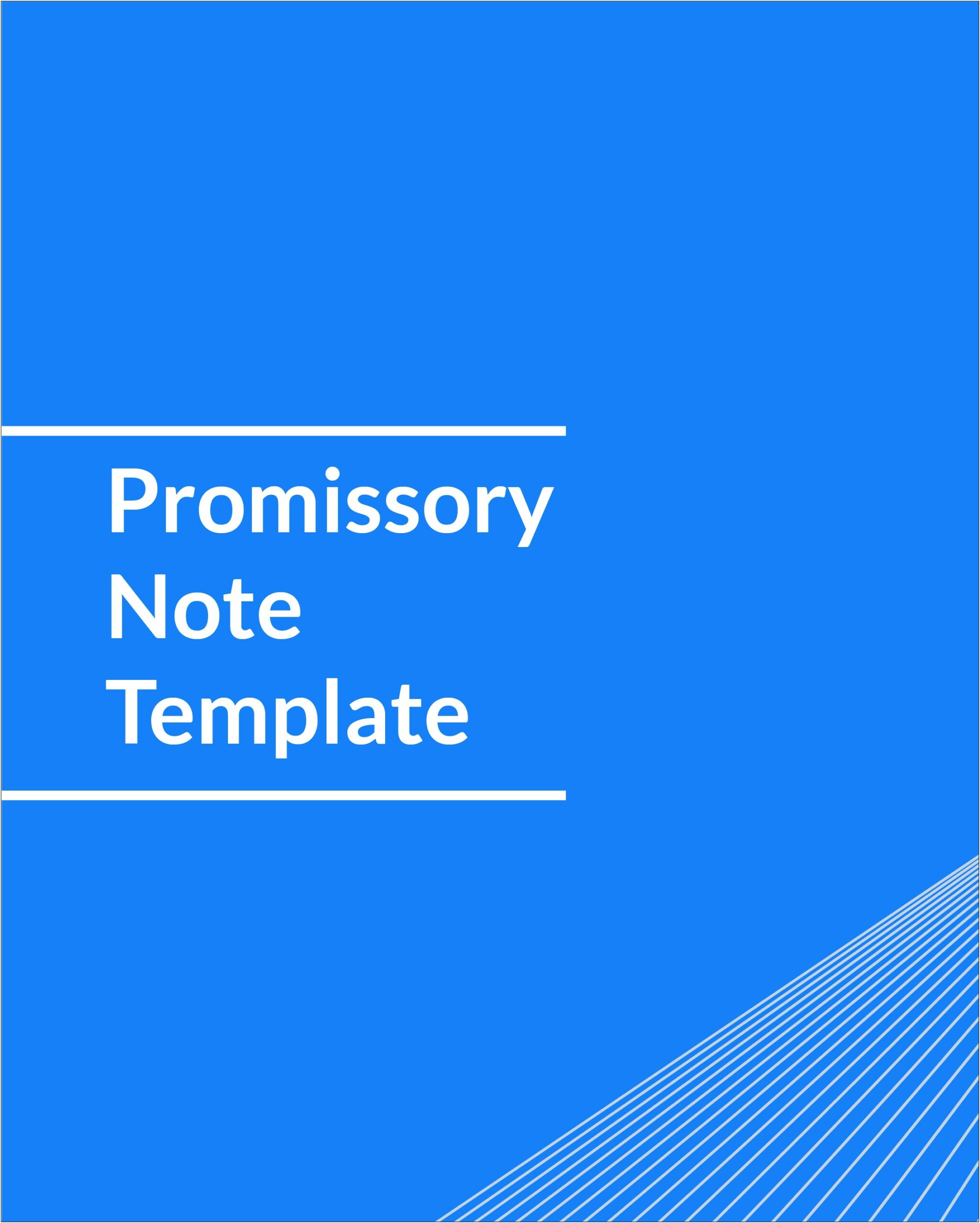 Free Promissory Note Template Ontario Canada