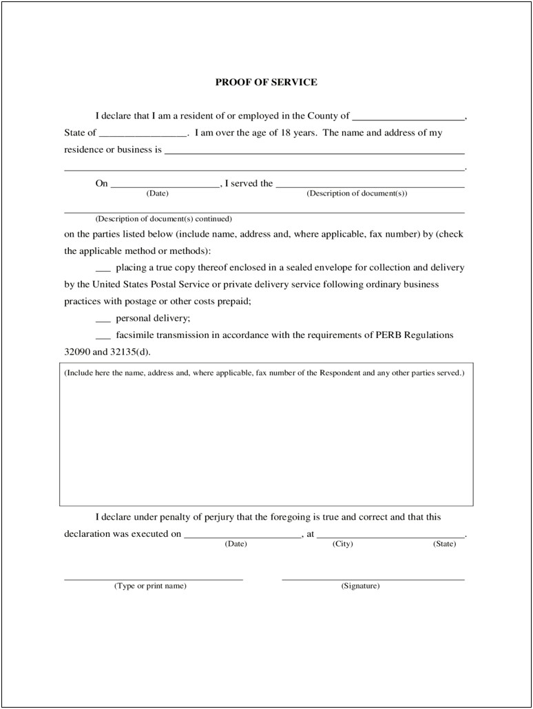 Free Proof Of Delivery Form Template