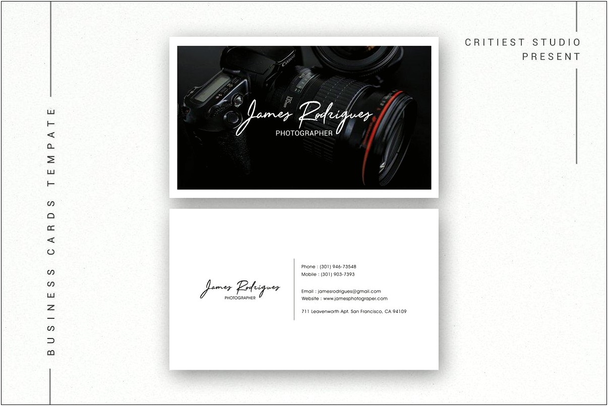 Free Psd Business Card Templates For Photographers