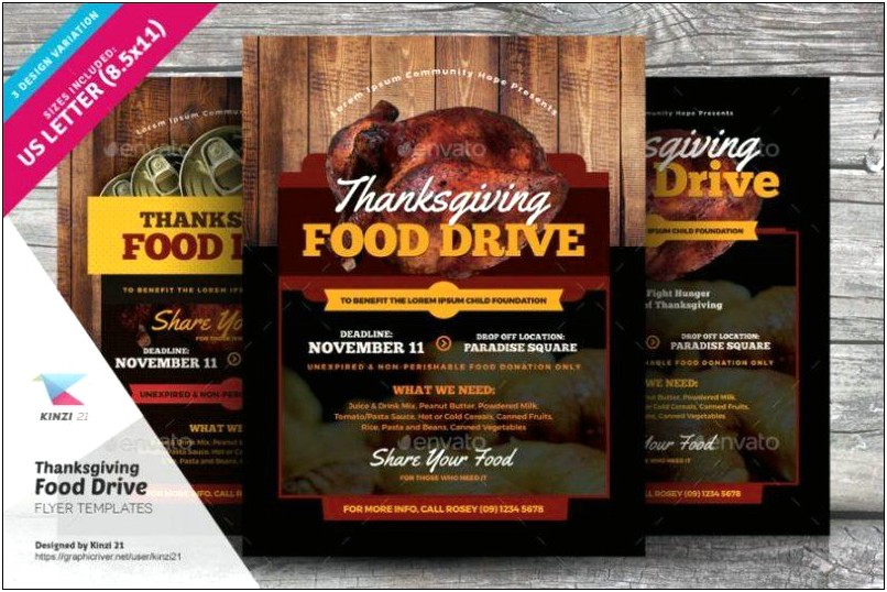 Free Psd Poster Template Community Food Drive