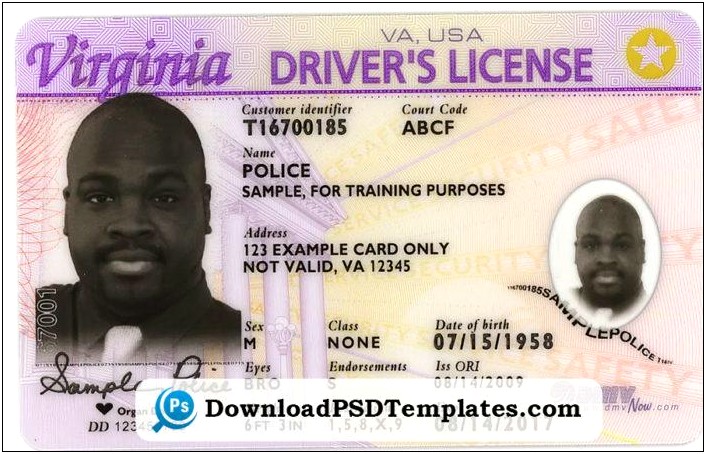 Free Psd Usa Drivers License Templates