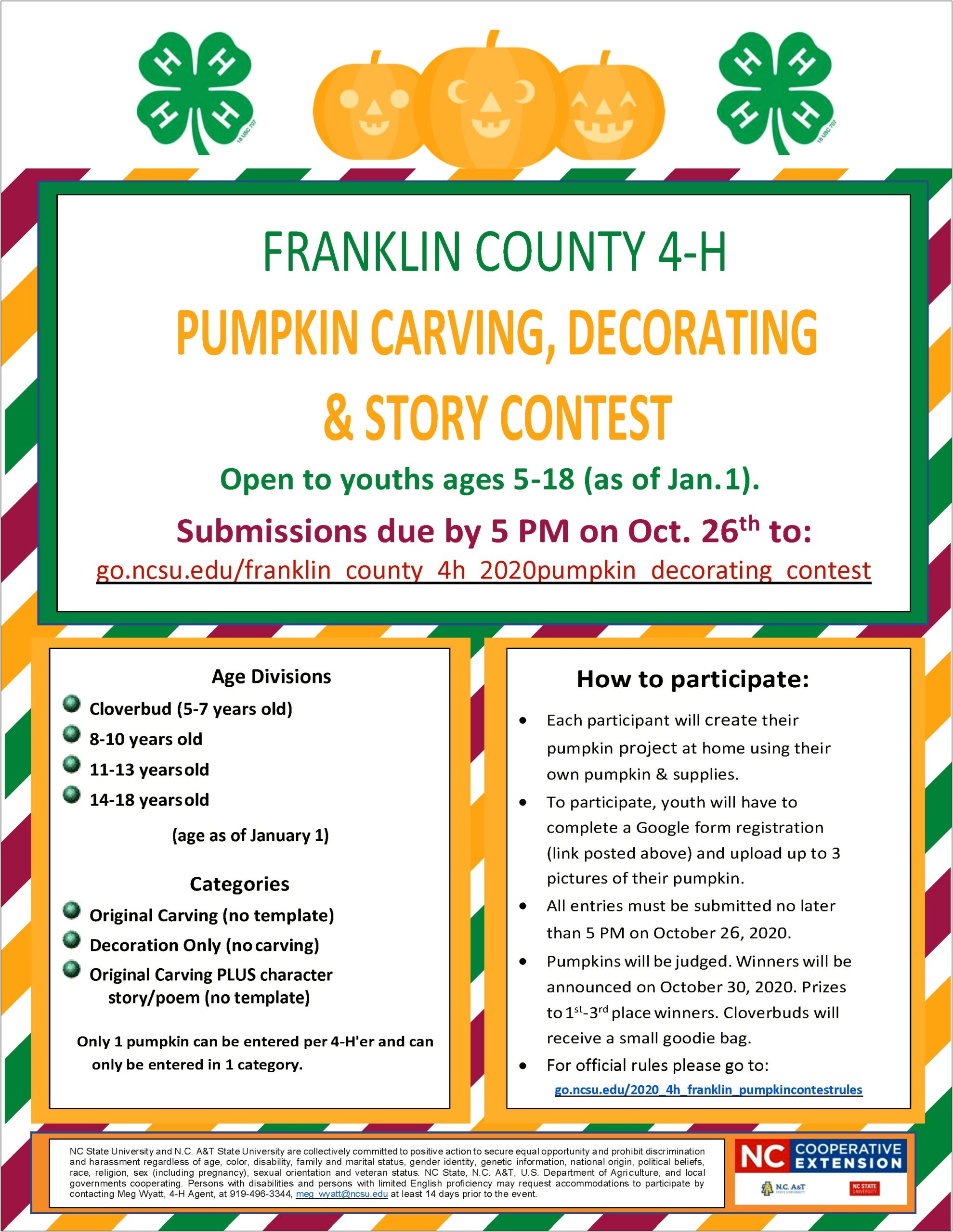 Free Pumpkin Decorating Contest Flyer Template