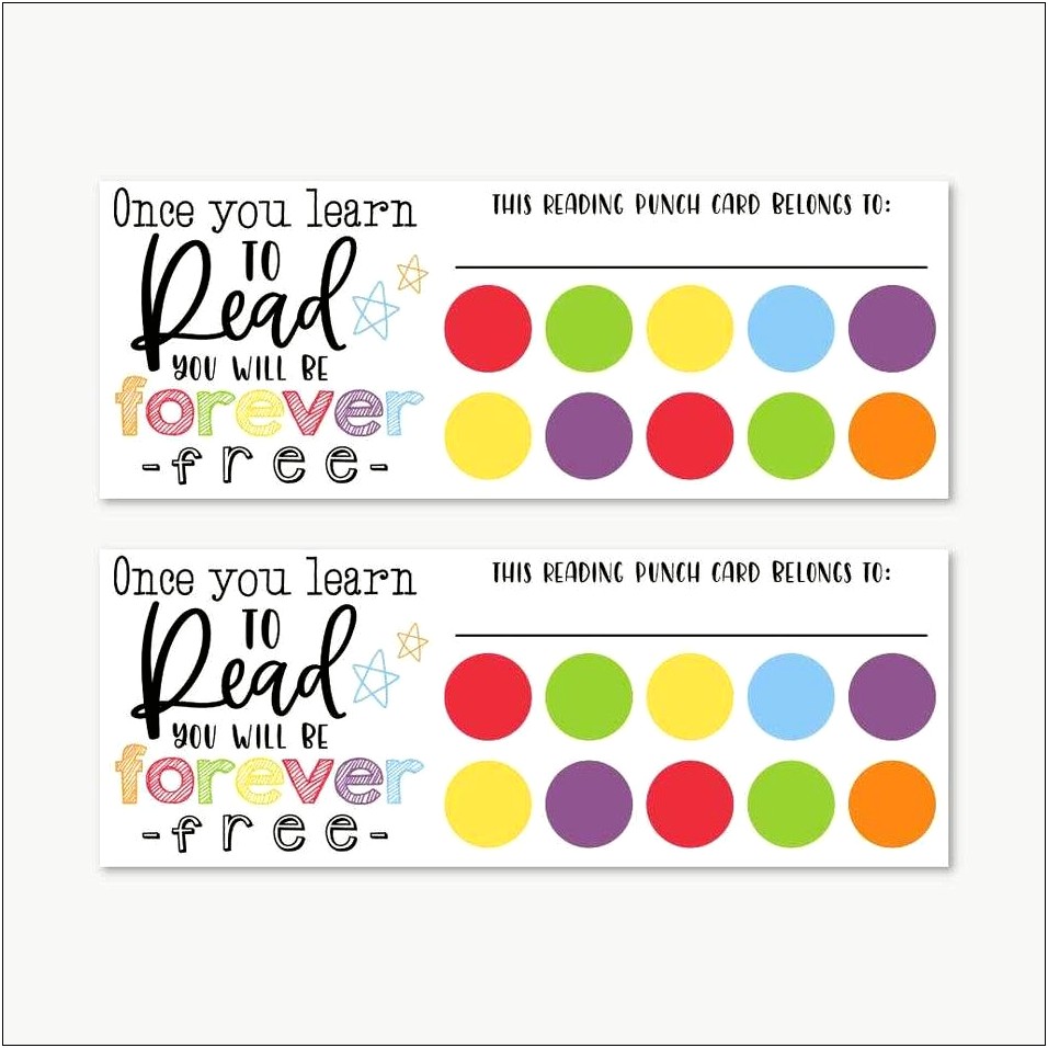 Free Punch Card Template For Design