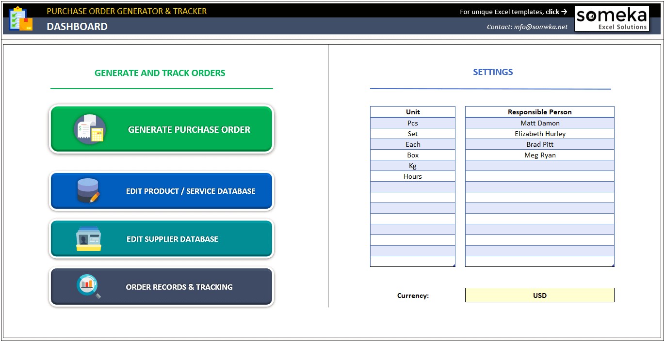 Free Purchase Order Template For Mac Excel