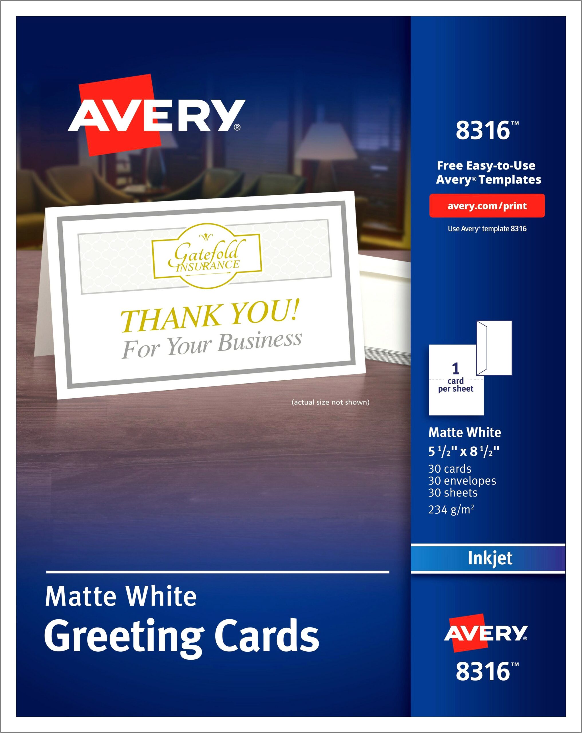 Free Quarter Fold Greeting Card Template From Avery