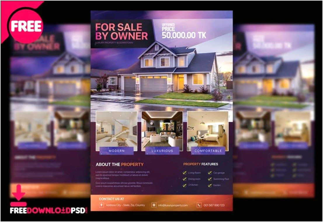 Free Real Estate Flyer Templates Power Poiny