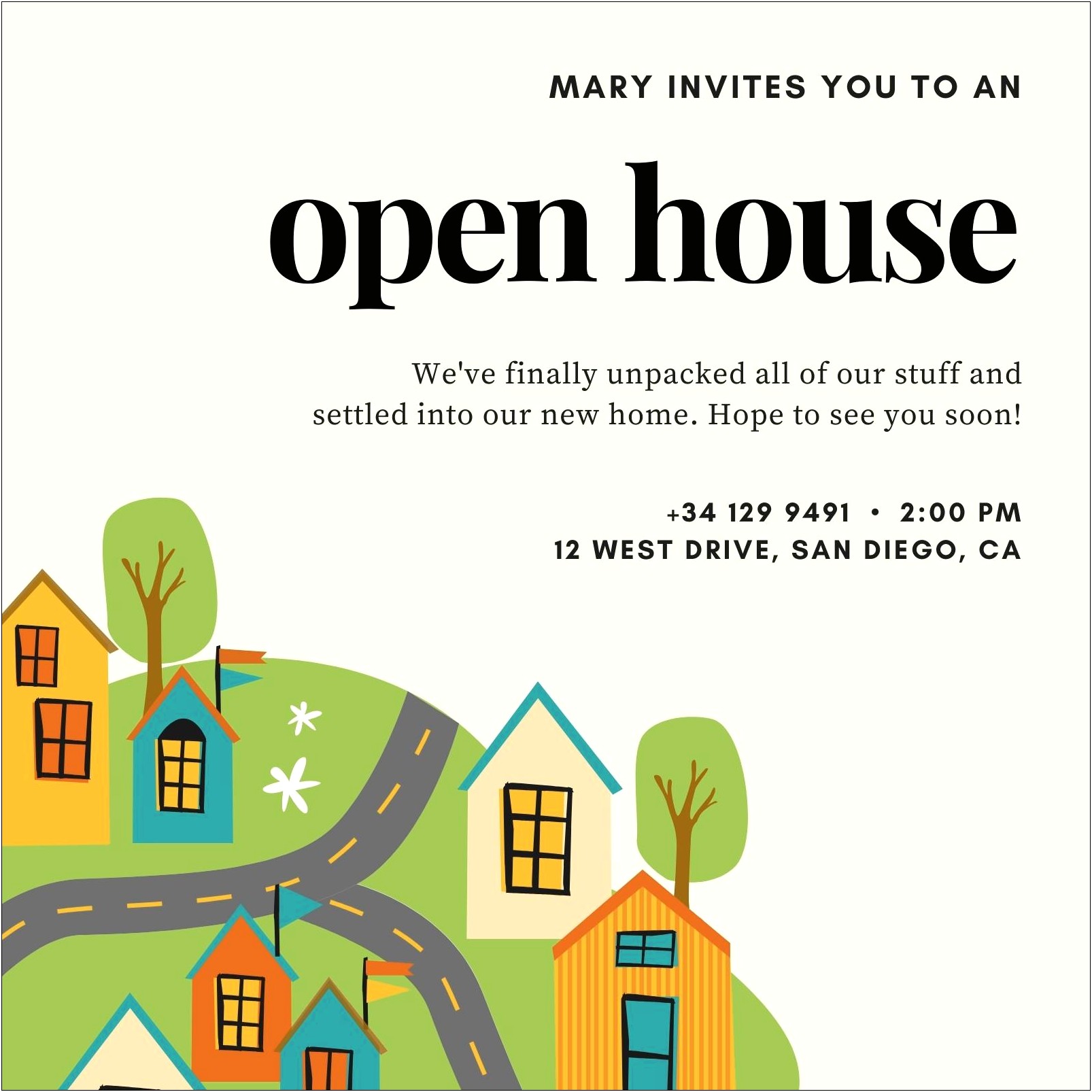 Free Real Estate Open House Invitation Template