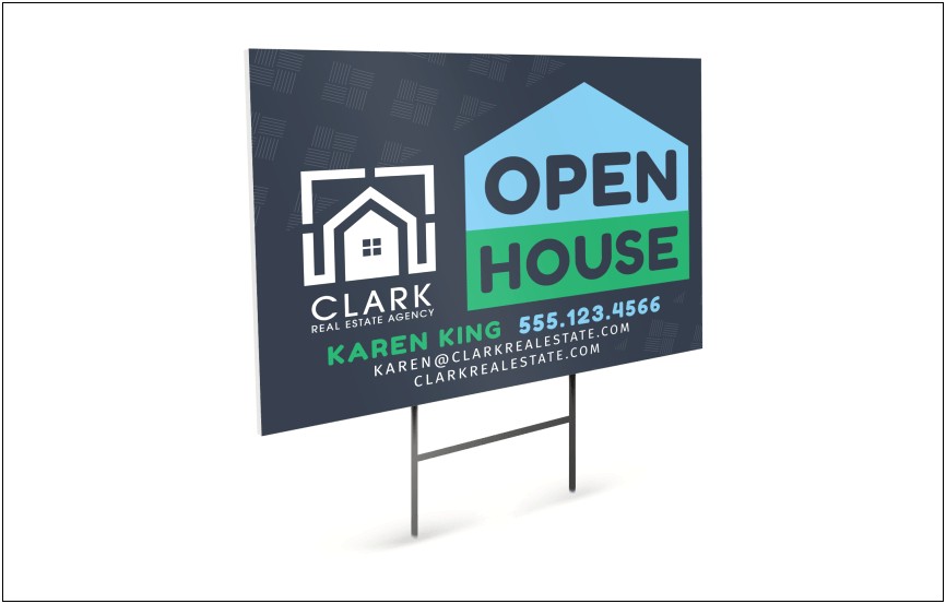 Free Real Estate Open House Sign Templates Mockup