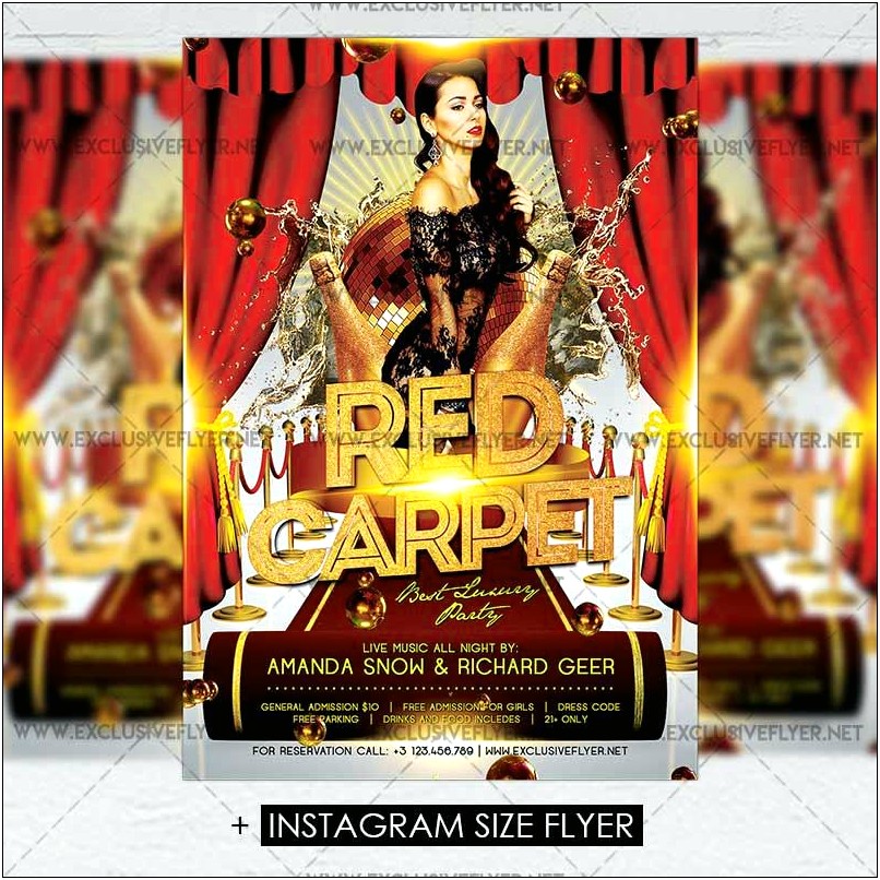Free Red Carpet Event Flyer Template