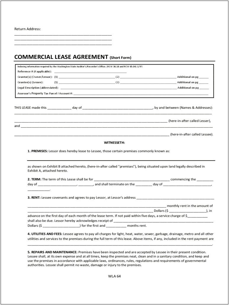Free Rental Agreement Template For Utilities Included