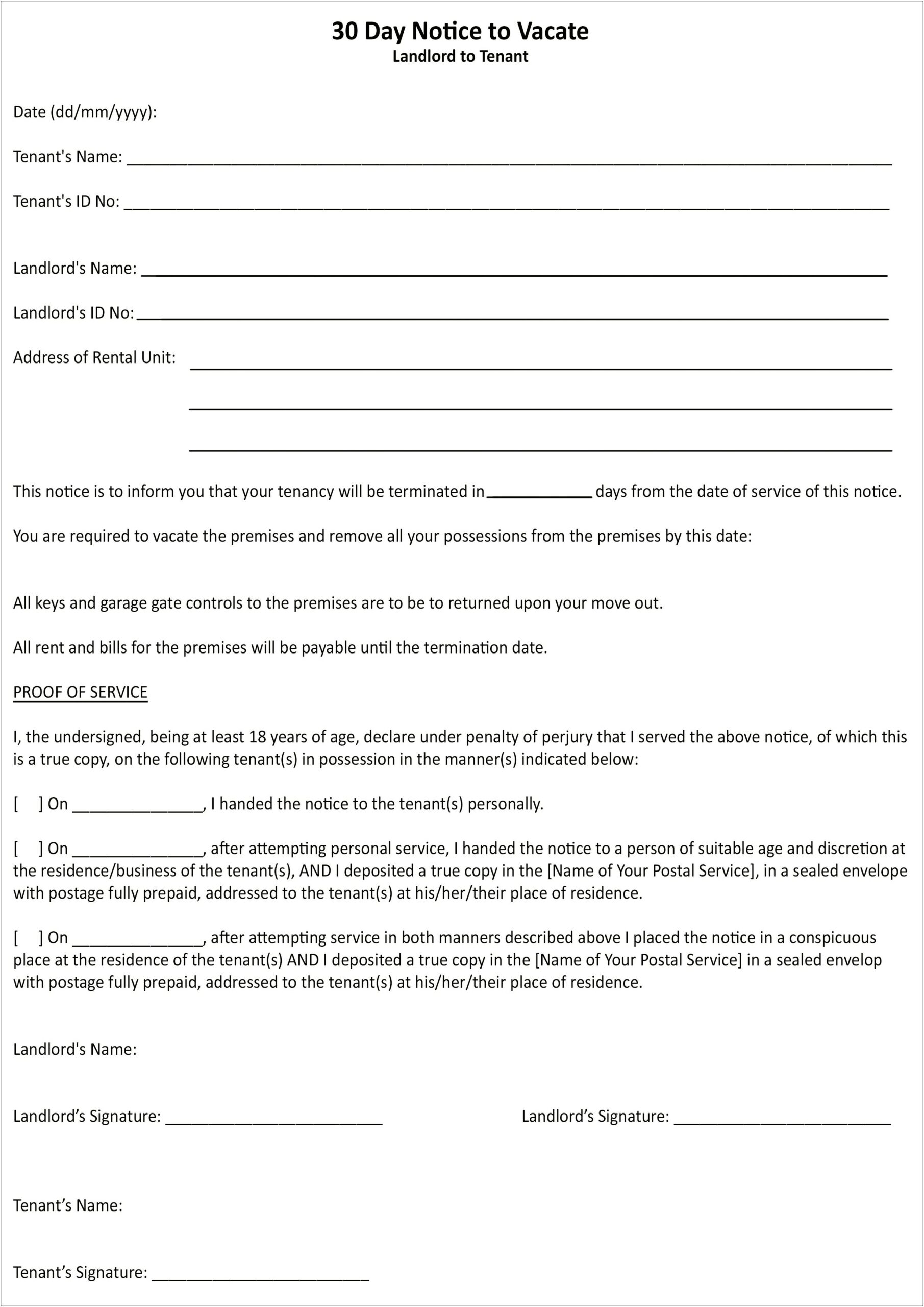 Free Rental Agreement Template South Africa