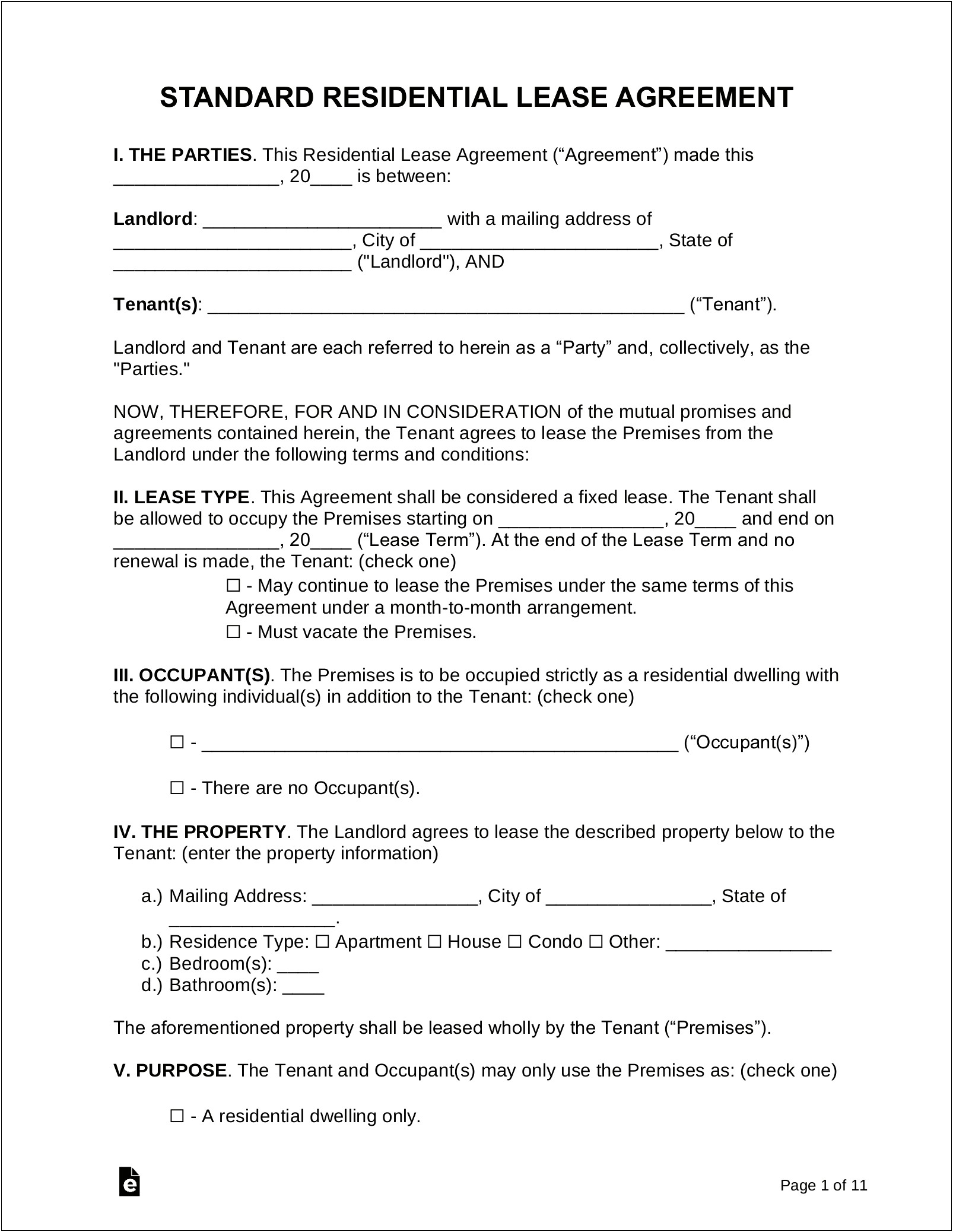 Free Residential Lease Agreement Remodel Template Pdf