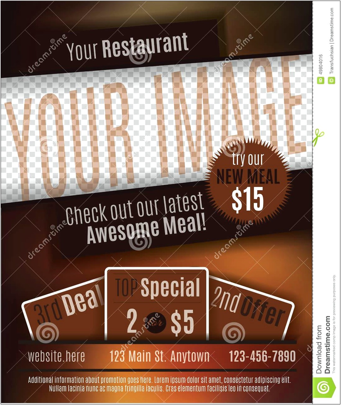 Free Restaurant Flyers With Coupons Templates Word