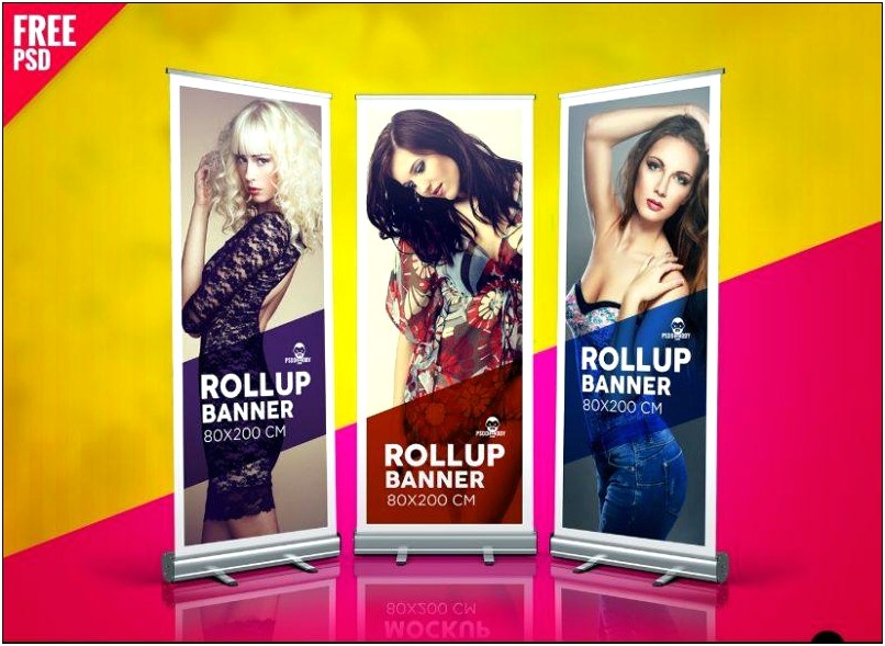Free Roll Up Banner Template Psd