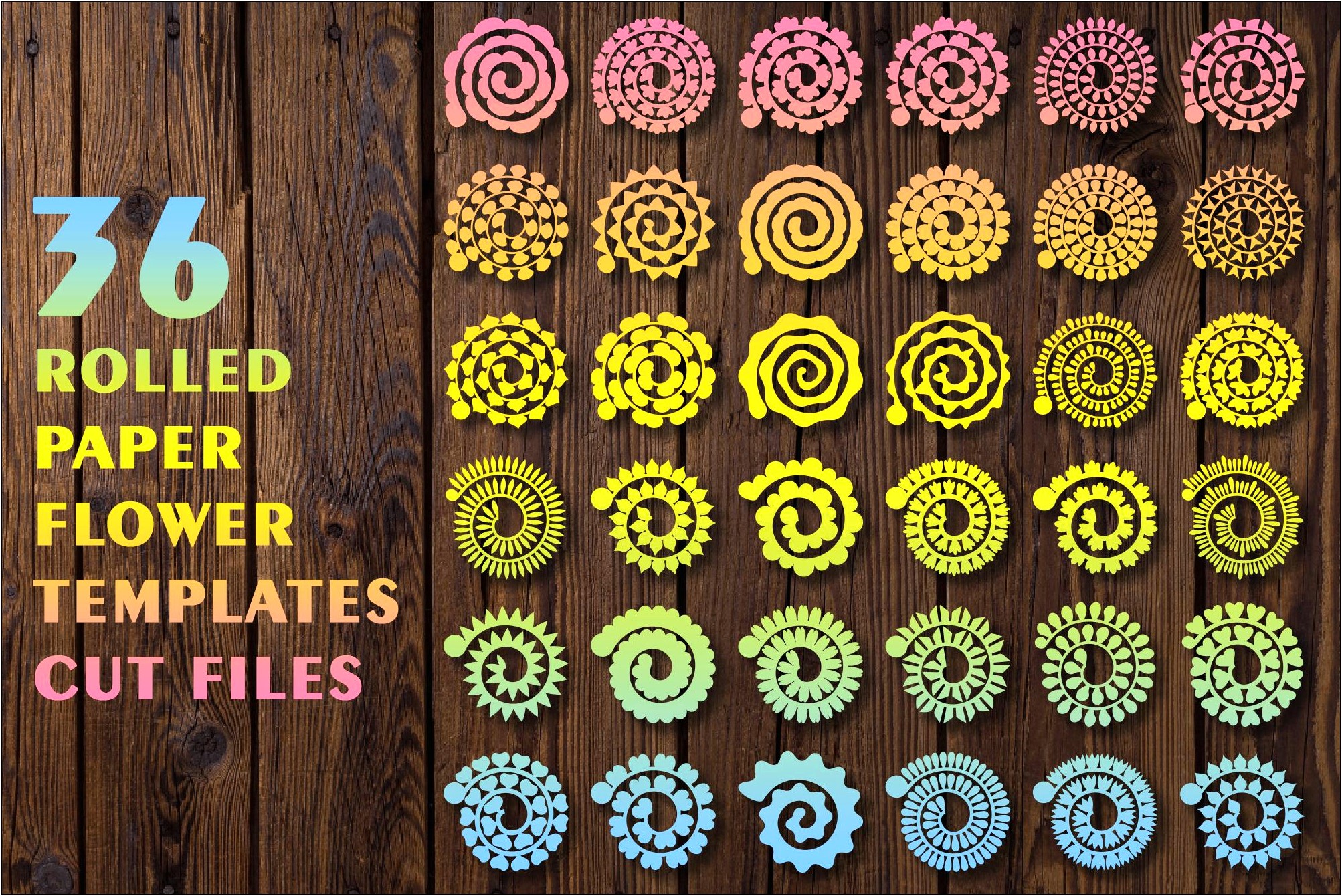 Free Rolled Paper Flower Templates For Cricut